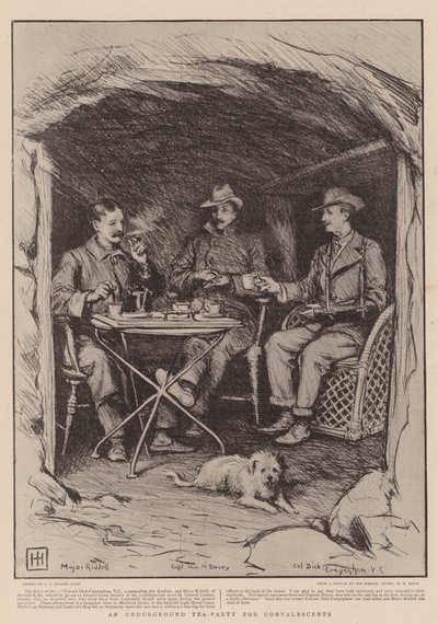 An Underground Tea-Party for Convalescents by George Percy Jacomb Hood